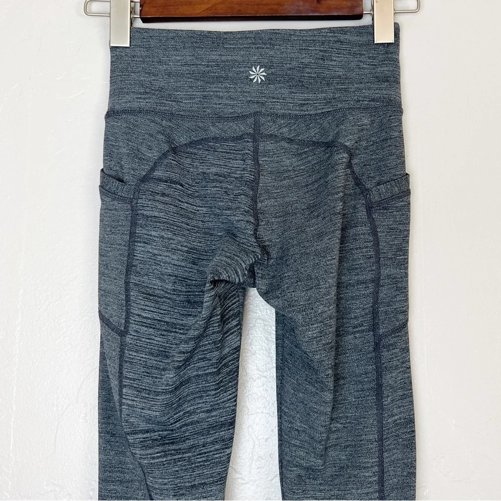 •ATHLETA•‎ Gray Chatarunga High Rise Criss Cross Leggings Yoga Size XS
